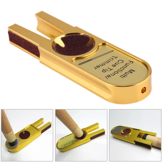 Multi-Functional U-Shape Billiards Pool Cue Tip Trimmer Repair Tool Indoor Entertainment Snooker Accessory