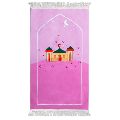 Muslim Kids Prayer Mat Islamic Soft Prayer Rug Islam Eid Gift Tapis De Priere