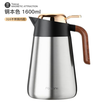 FANJANE 316 Stainless Steel Thermos Kettle for Tea Maker Big Tea Filter Larger Capacity 1600ml Vacuum Thermos Bottle Tumbler