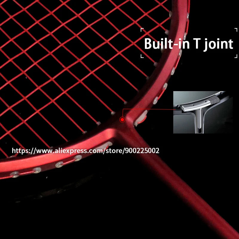 Professional Super Light Full Carbon Fiber Badminton Racket Strung Max 30LBS 4U Rackets With String Bag Racquet Sports Padel