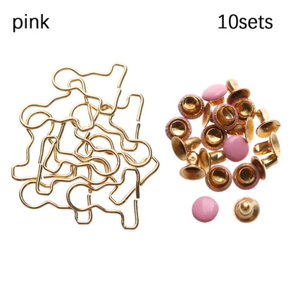 10sets Mini Doll Belt Buttons Doll Clothes DIY Metal Buckle Fit for 1/6 Dolls Girls Doll Buckles Trousers Bags Accessories