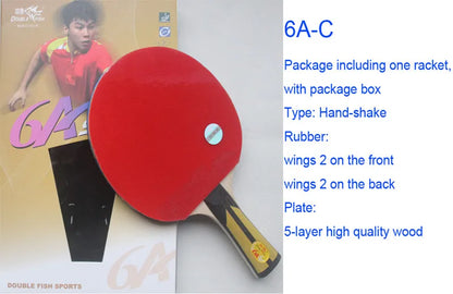 Original Double Fish 7A+C Table Tennis Rackets 8A+C 8 STARS Finished Product Table Tennis Racquet