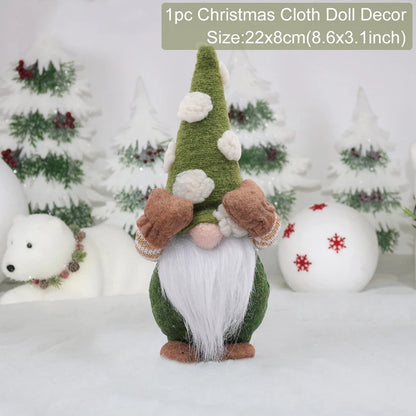 QIFU Christmas Doll Ornaments 2024 Merry Christams Decor for Home Cristmas Decor Xmas Gifts Happy New Year 2025 Navidad Noel