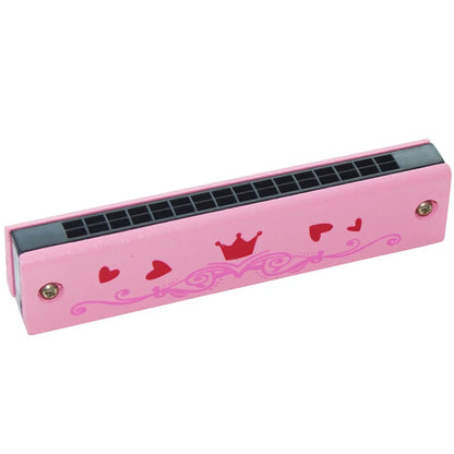16 Holes Wooden Harmonica Mouth Organ Kids Music Instrument Educational Toy Gift Pink Red Yellow Green Frog Educational Toys
