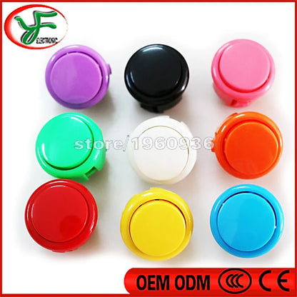 100pcs/Lot Cassette Button 30mm Button Arcade Push Button  10 Colors Accessories for Arcade Game Consoles