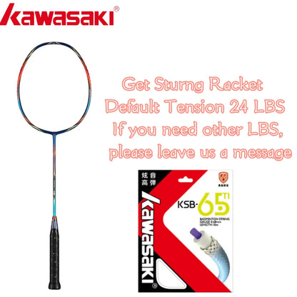 Kawasaki Original Badminton Racket King K9 All-Around Type T Join Power Carbon Fiber Racquet for Intermediate Players