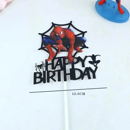1set the Avengers Birthday Party Cake Topper Super Hero Spiderman Hulk Iron Man Cake Decoration for Kids Birthday Party Supplies