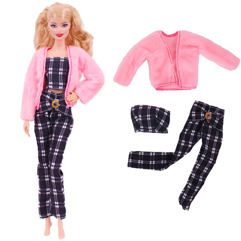 Pop Doll Clothes Sportswear Outfit Dress Fashion Coat Hoodie Top Pants Hats Clothing for Barbis&BJD Doll Accessories Girl`s Toy
