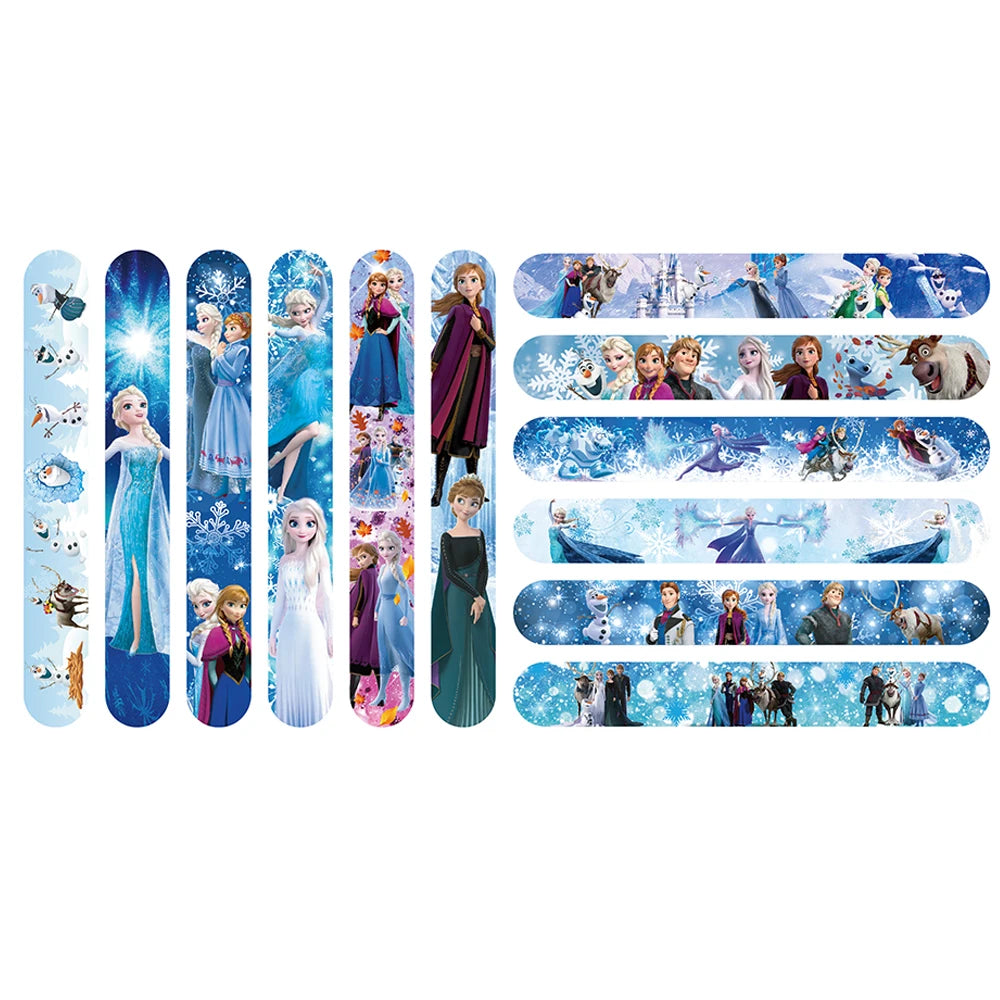 10/30 Pcs Frozen Snap Bracelets Pinata Toy Loot/Party Bag Fillers Anna Elsa Slap Bracelets for Kids Girls Birthday Party Favors