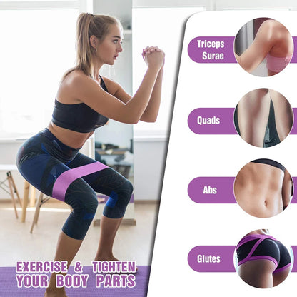 3Pcs Fabric Resistance Hip Booty Bands Glute Thigh Elastic Workout Squat Circle Stretch Fitness Strips Loops Yoga Gym Equipment