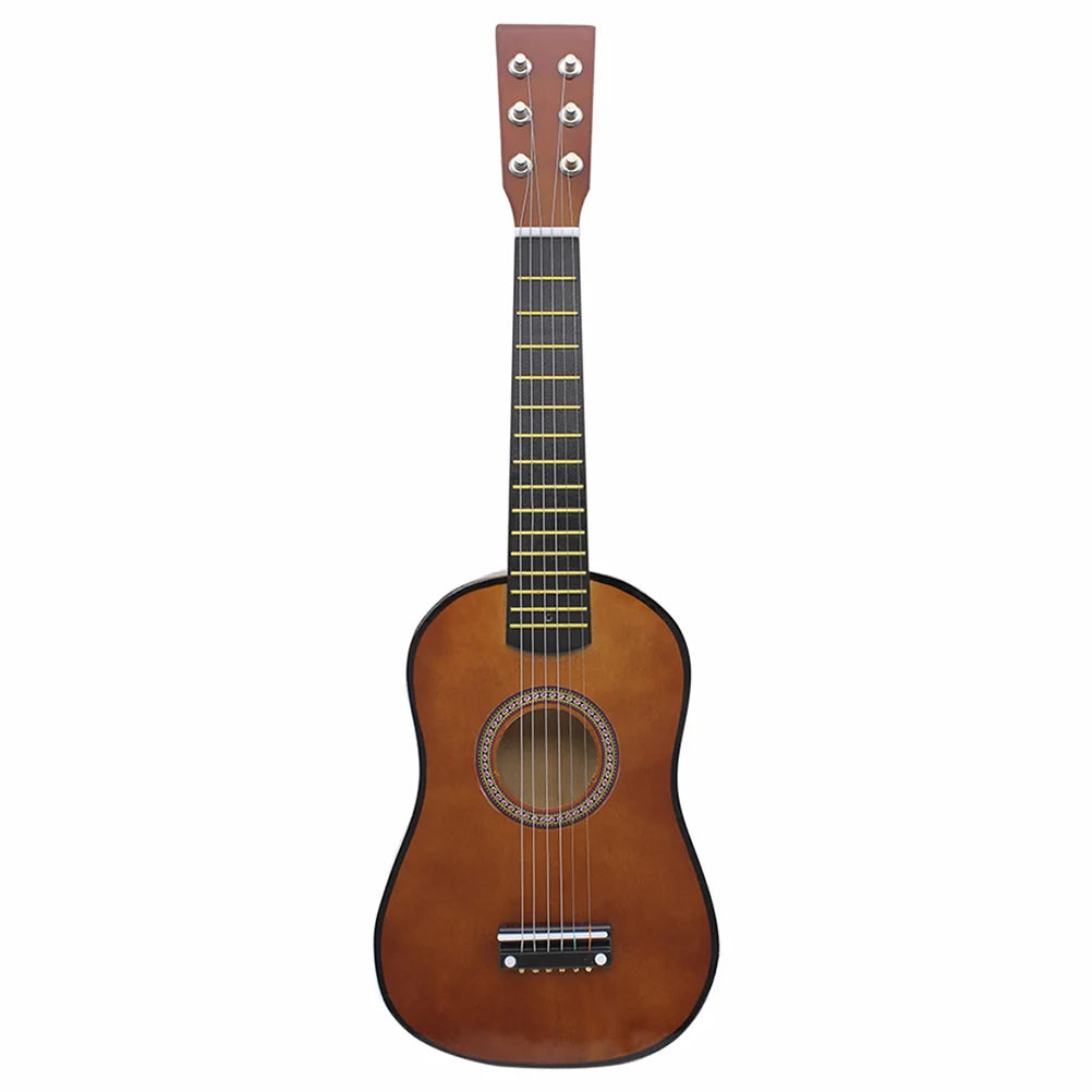 23 Inch Folk Acoustic Guitar Basswood Ukulele 6 Strings Kids Beginners Music Instrument Child Small Guitar Playing Learning Toy