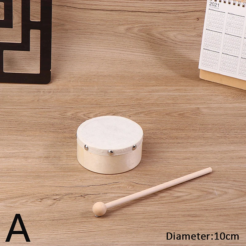 Frame Drums 4/6/7/8/9/10 Inch Hand Drum Wood Drum With Drum Stick Set Musical Game Kids Educational Toy Percussion Instrument