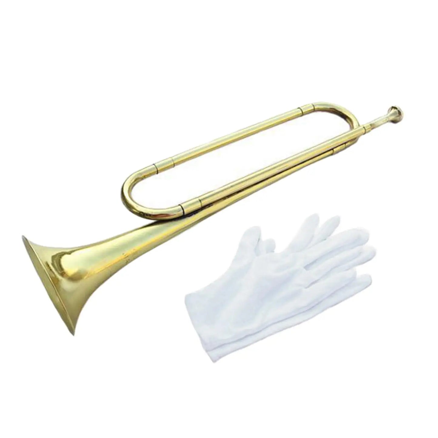 BB Bugle 47cm Trumpet Yellow Brass for Orchestra Musical Gifts Professional Kids Children