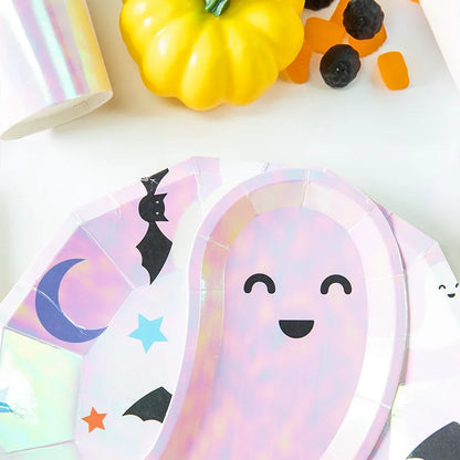 Halloween Party Decoration Ghost Plates Napkins Disposable Tableware Halloween Decoration Supplies