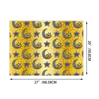 MorSun 12pcs Moon Mosque Patterns Eid Mubarak Gift Wrapping Paper in 4 Designs for for Islam Baby Shower Celebration Party