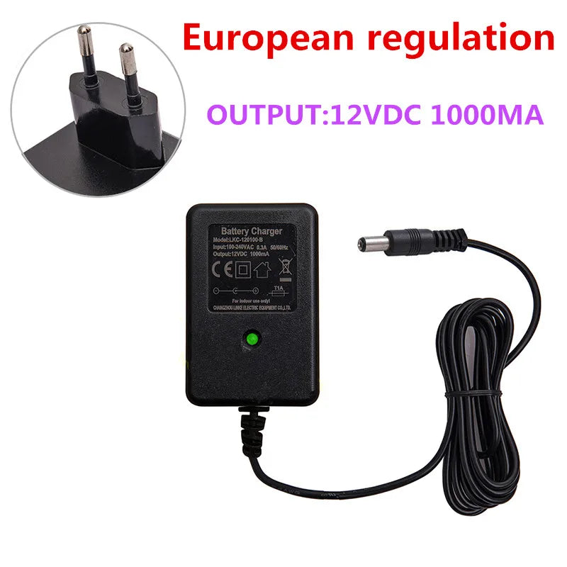 12V Charger for Kids Ride on Car, 12 Volt Ride on Charger for Wrangler SUV Sports Car Farm Tractor Ride on Toys Accessories