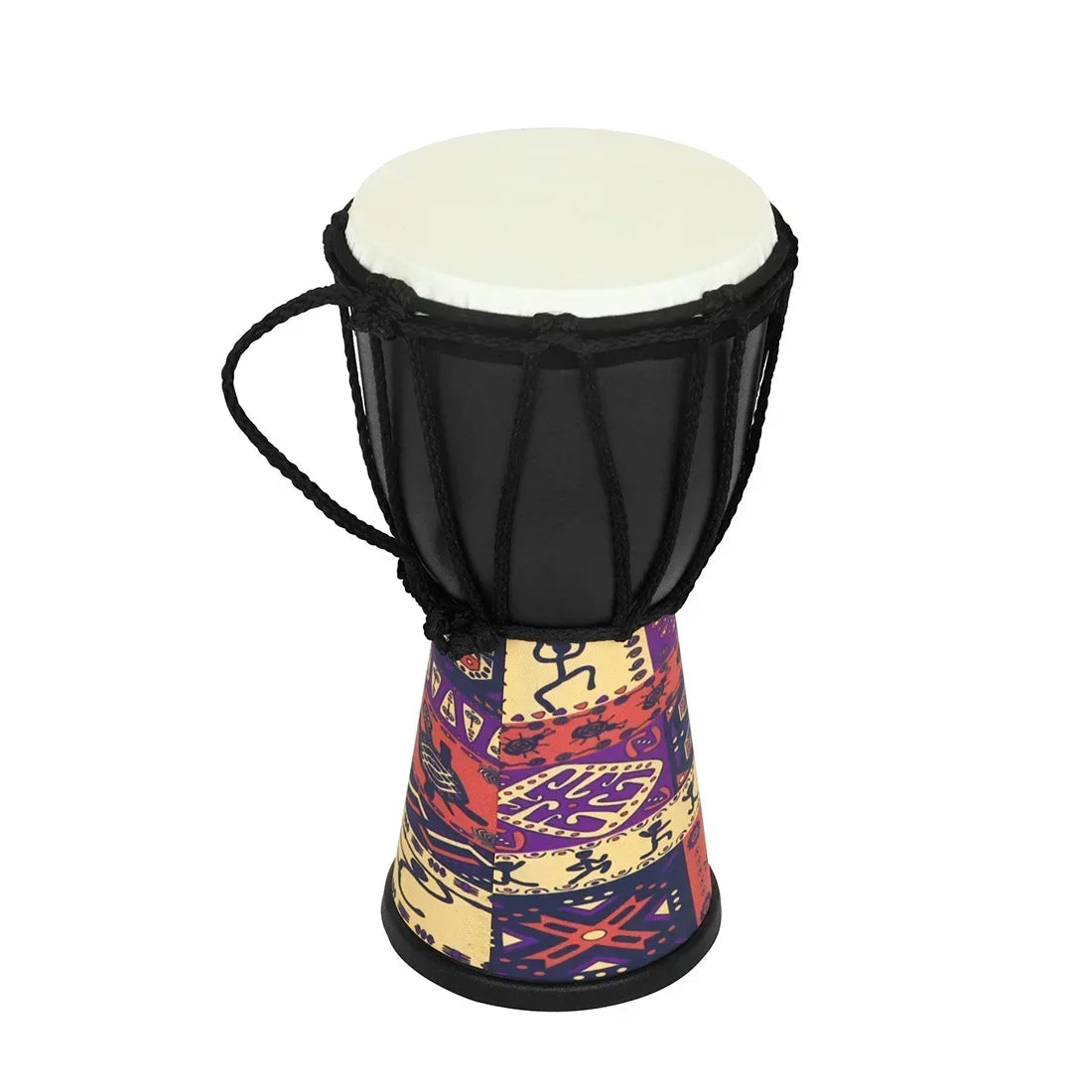 4 in African Drum Djembe Drum Professional Hand Drum Handmade Traditional Art Patterns African Musical Instrument for Children
