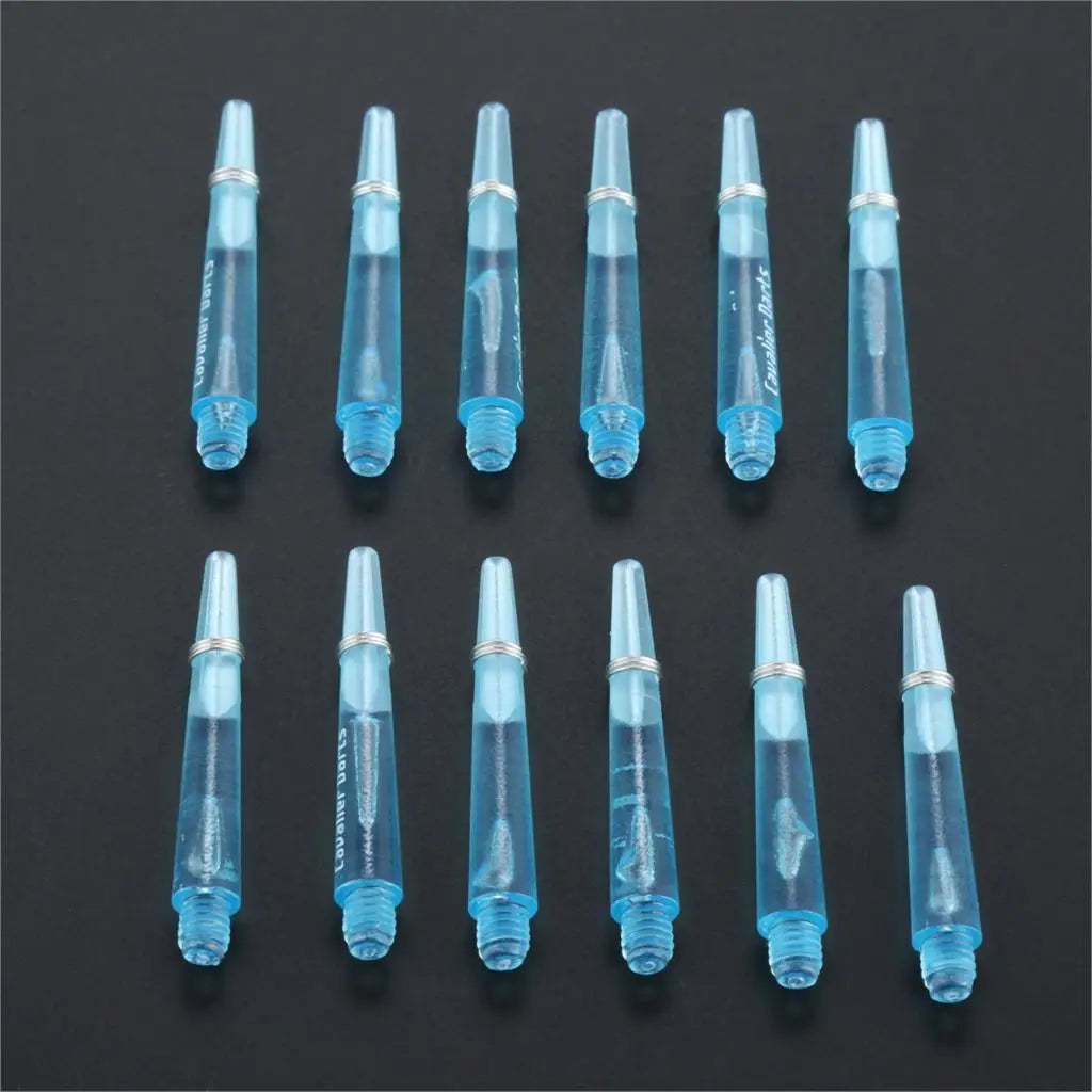 12pcs 45mm/35mm Plastic Darts Shafts 4.5mm Screw Thread Transparent Dart Stems With Stainless Steel O Ring for Steel & Soft Dart
