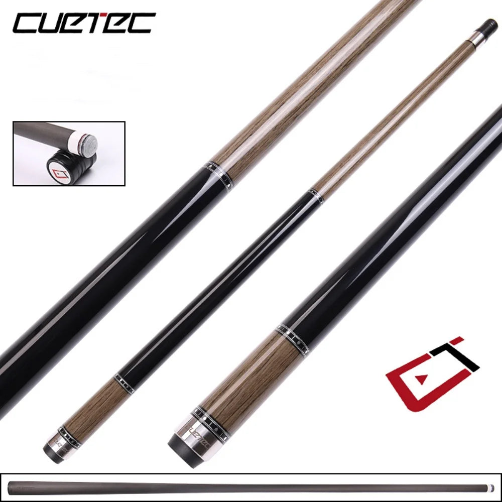 CUETEC 58" Cynergy Truewood II Walnut / Ebony Carbon FIber Energy Billiard Pool Cue Stick 12.5mm