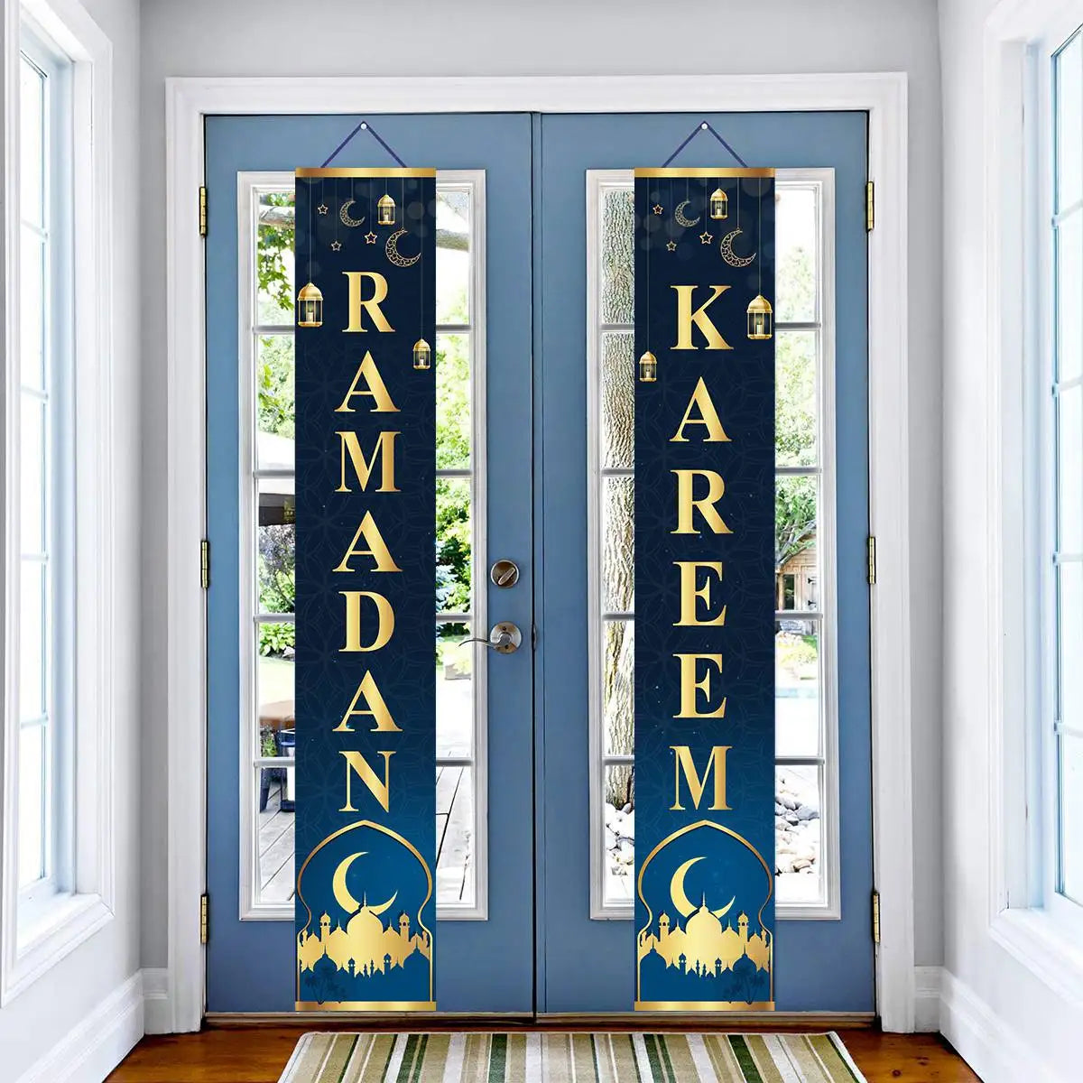 Eid Mubarak Door Banner Ramadan Decoration 2024 for Home Mubarak Ramadan Kareem Islamic Muslim Party Decor  Eid Al Adha Gifts