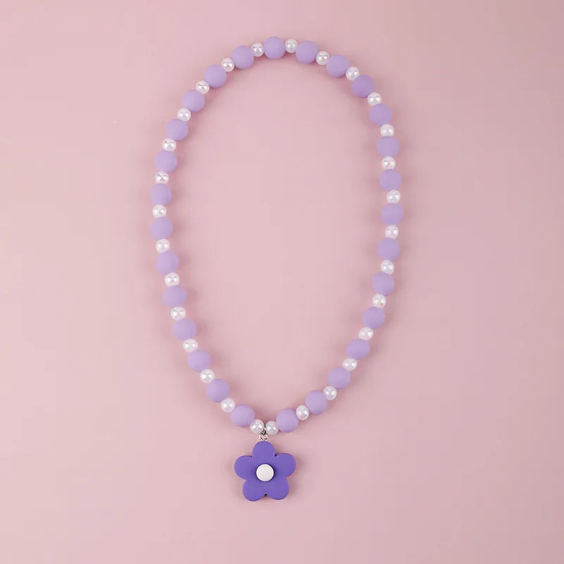 Makersland Cute Princess Children Charm Beads Necklace Kids Pendant Necklace for Baby Girl Jewelry Gifts Christmas Presents 2020