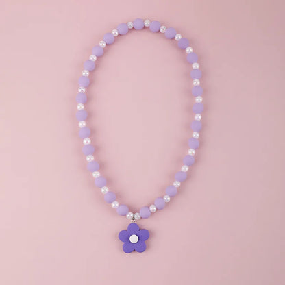 Makersland Cute Princess Children Charm Beads Necklace Kids Pendant Necklace for Baby Girl Jewelry Gifts Christmas Presents 2020