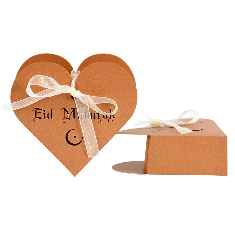 10pcs Eid Mubarak Candy Box Ramadan Kareem Favors Gift Packaging Bags Decor Home Islamic Muslim Event Party Eid Al-Fitr Decor 7