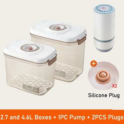 Vacuum Food Storage Box Fresh-Keeping Canister Sealed Storage Container Large Capacity Food Dispenser  Kitchen Storage Box