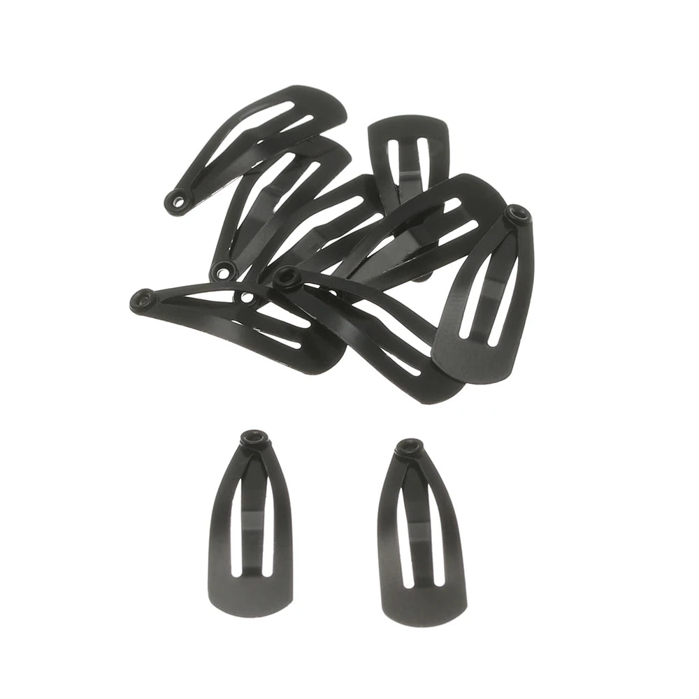 10Pcs Mini Metal Hair Clip for DIY Doll Decoration Silver/Black Hairpin Headwear Princess Dolls Head Clip Toys Doll Accessories
