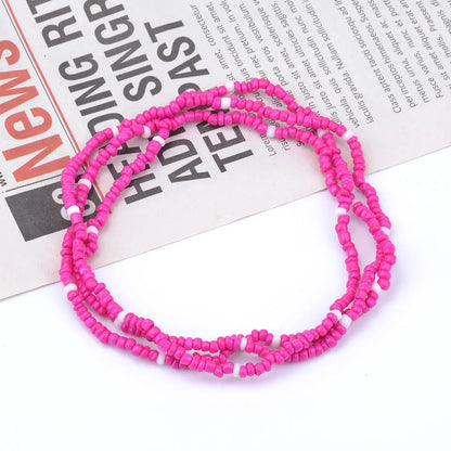2022 Bohemia Double Layer Beads Belt Body Chain Women Summer Sexy Bikini Beach Waist Chain Charms Vintage Dress Waistband Belts