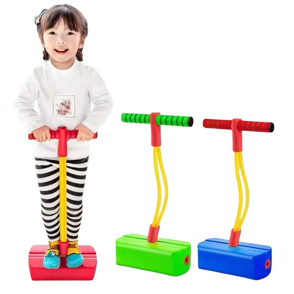 Kids Sports Games Toys Foam Stick Jumper Indoor Outdoor Fun Fitness Equipment Improve Bounce Sensory Toys for Boy Girl Gift