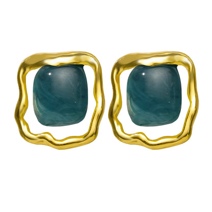 17KM New Vintage Earrings 2022 Geometric Shell Earrings for Women Girl BOHO Resin Drop Earrings Brincos Fashion Tortoise Jewelry