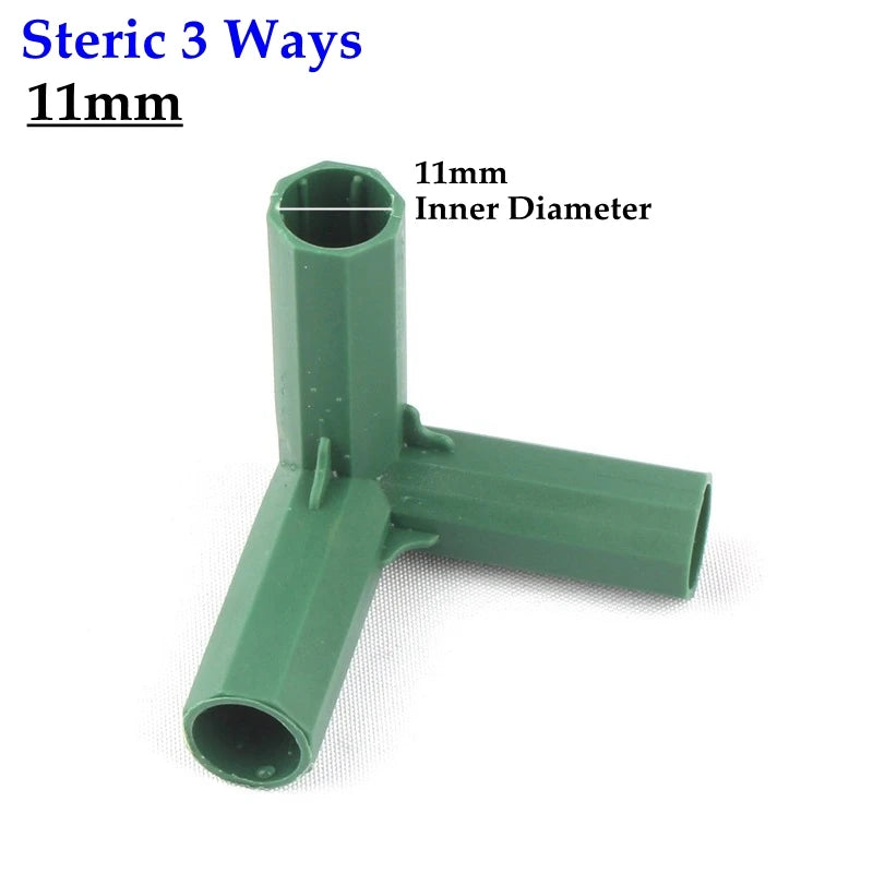 2pcs 11 16mm Plastic Gardening Pillar Connectors Vegetable Climbing Plants Brackets Trellis Awnings Pipe Pole Connect Joints