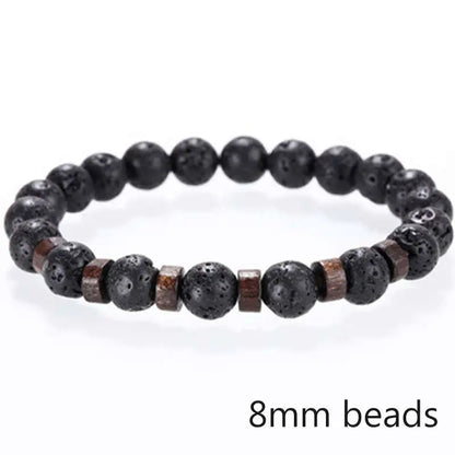 Men Bracelet Natural Moonstone Bead Tibetan Buddha Bracelet Chakra Lava Stone Diffuser Bracelets Men Jewelry