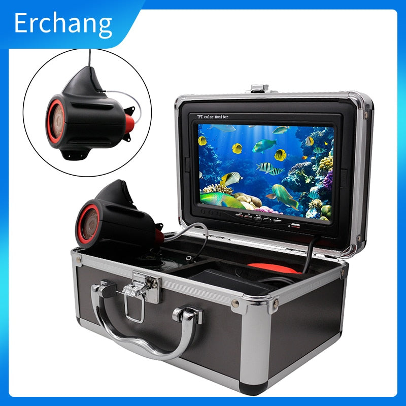 Erchang Underwater Fishing Camera DVR 7 Inch Winter Fishing Camera 1000TVL 24pcs Light Recording Infrared Camera for Ice Fishing