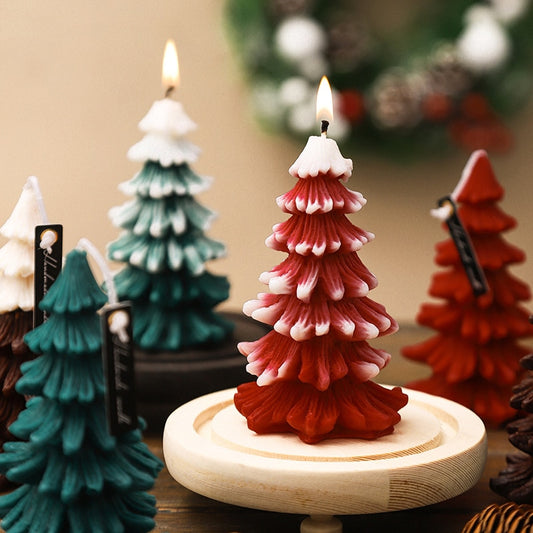 Christmas Tree Fragrance Candle Handmade Christmas Atmosphere Fragrance Kid's Scene Decoration Window Ornaments