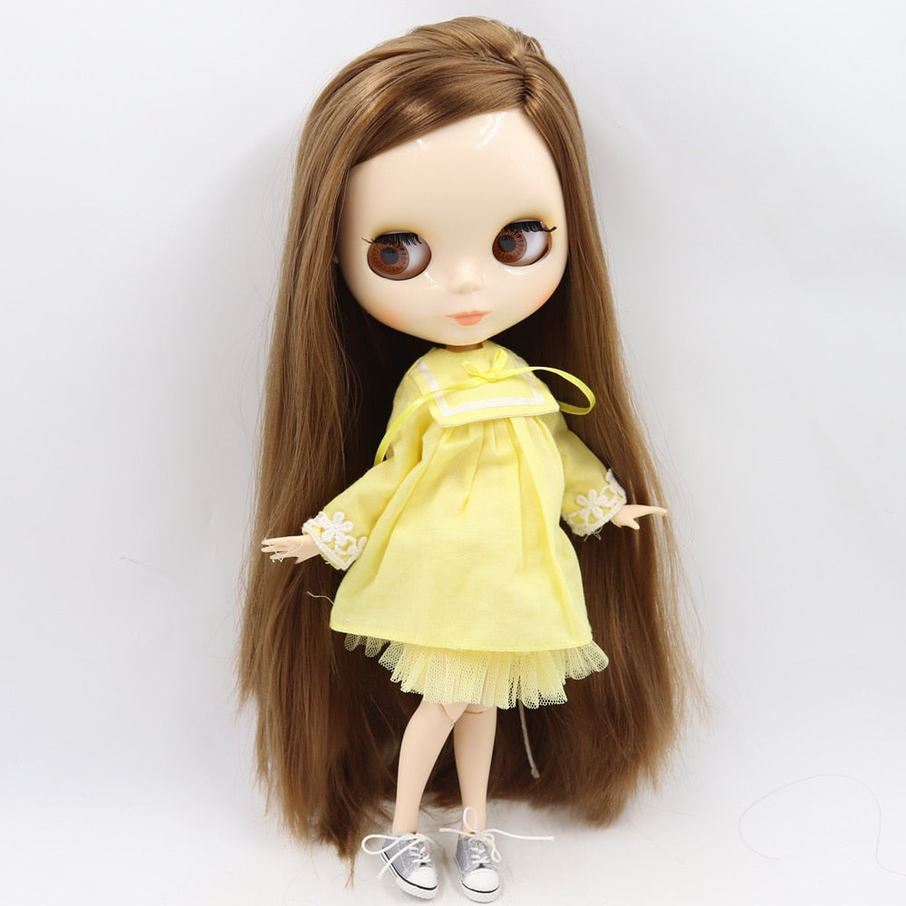 ICY DBS Blyth Doll No.3 Glossy Face White Skin Joint Body Special Price 1/6 BJD To
