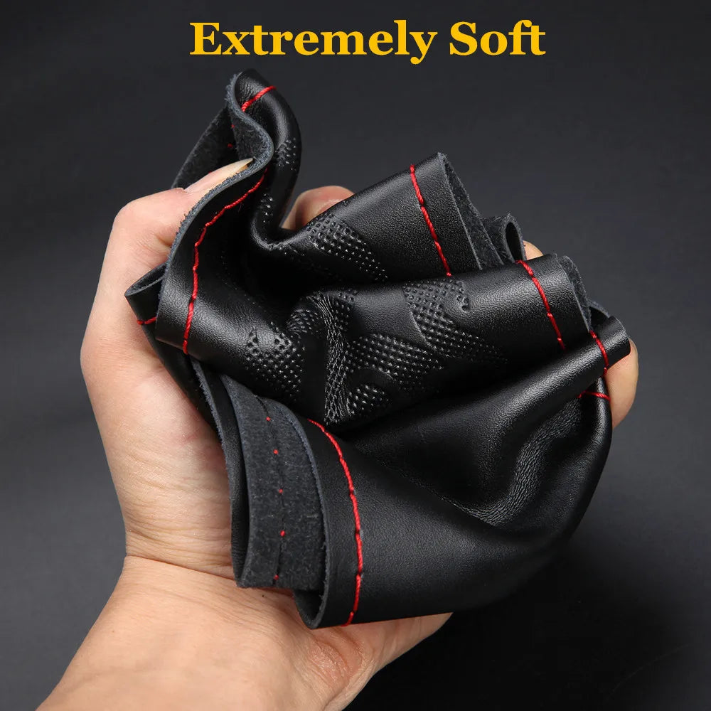 Truck Bus Car Steering Wheel Cover DIY 42/45/47/50cm Steering Wheel Wrap Braid on the Steering Wheel Leather Interior