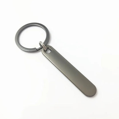 Custom Phone Number Logo Name Keychain Women Men Car Key Ring Laser Engraveing Key Chain Stainless Steel Personalized