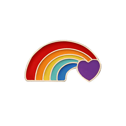 9 Style LGBT Design Rainbow Creative Heart Yeh Finger Pin Brooch Metal Pins Badge Denim Enamel Lapel Jewelry Women