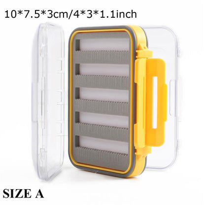 Maximumcatch Fly Box Waterproof Slit Foam High Density 4 Size Fly Fishing Tackle Box