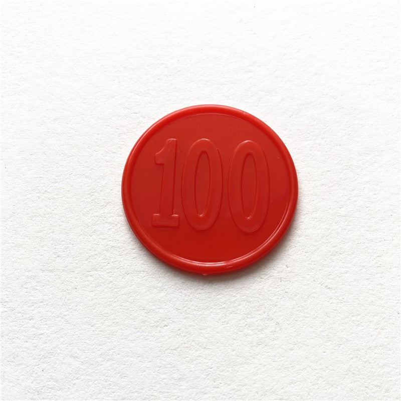10pcs/Lots!Plastic Poker Chip for Gaming Tokens Plastic Coins Family Club Board Games Toy Creative for Children