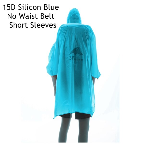 3F UL Gear Single Person Poncho Ultralight Hiking Cycling Raincoat Outdoor Awning Camping  15D Silicone 210T