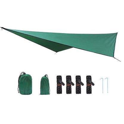 Rhombus Waterproof Tarp Tent Shade Outdoor Camping Hammock Rain Fly UV Garden Awning Canopy Sunshade Ultralight 360x290cm