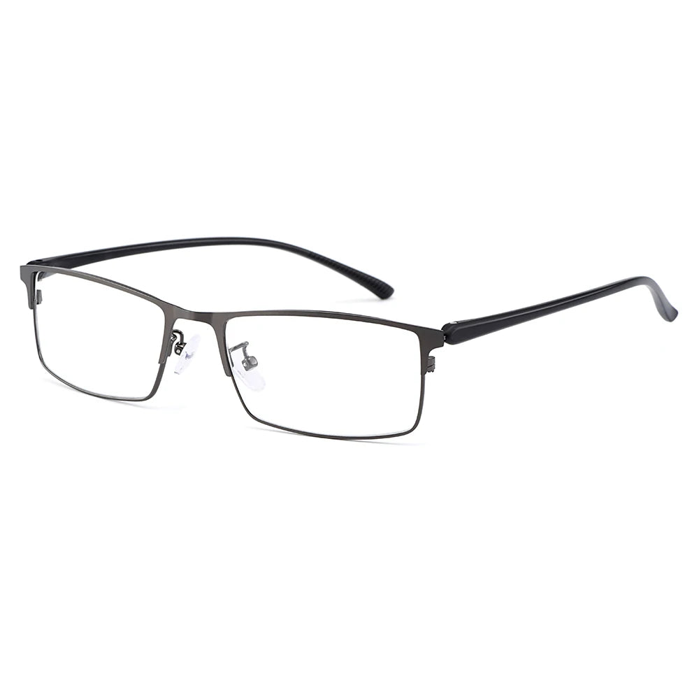 Gmei Optical Men Titanium Alloy Eyeglasses Frame for Men Eyewear Flexible Temple Legs IP Electroplating Alloy Material Y2529