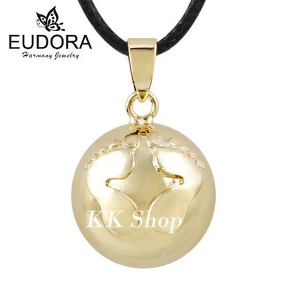 Eudora Harmony Ball Pendant Necklace Pregnancy Chime Ball Mexcian Bola Pendants Wishing Balls Fine Jewelry for Women