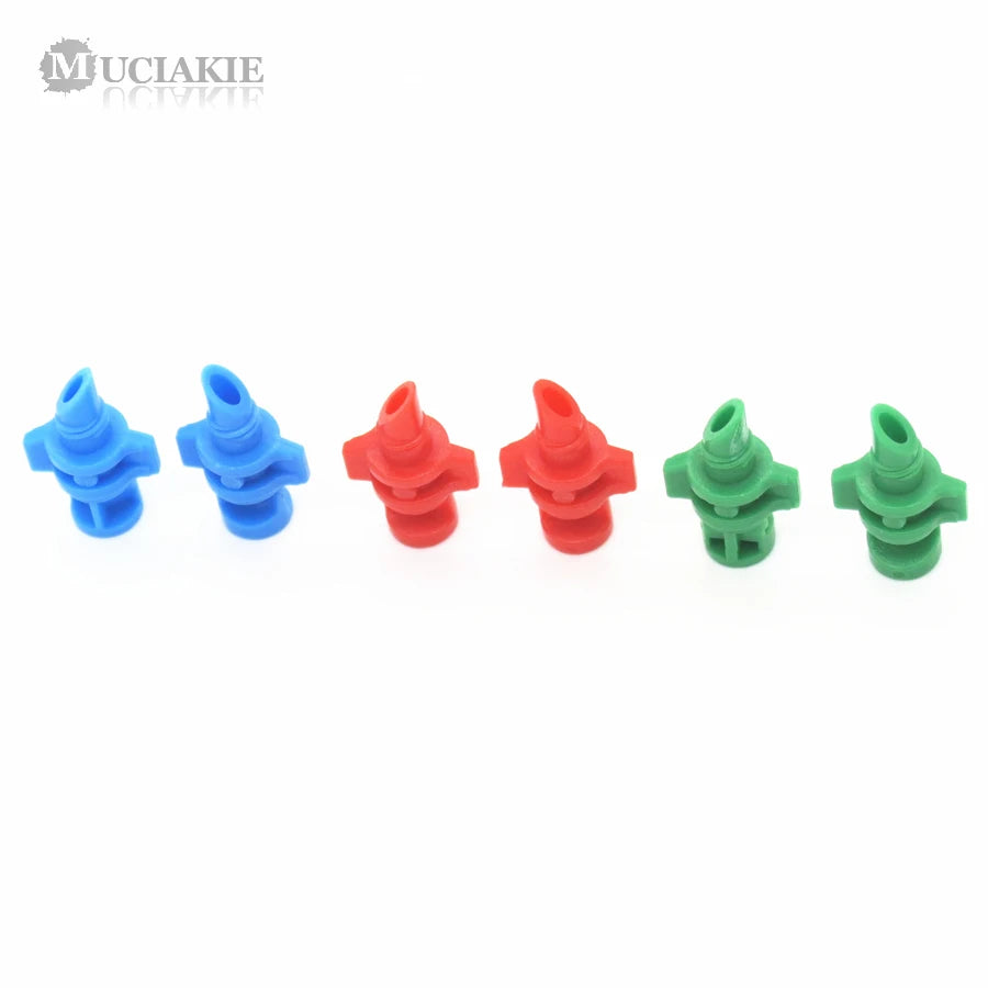 MUCIAKIE 60pcs/Pack 90 180 360 Degree Refraction Nozzle Garden Irrigation for Plant Spray Nozzle Mist Sprayer Irrigation Fitting