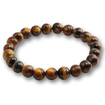 10mm Tiger Eye Natural Stone Beads Bracelet 3 Size Buddha Lava Round Beads Elasticity Rope Bracelets for Men Yoga Handmade Jewel