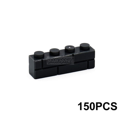 MARUMINE 150PCS 1x3 Wall Bricks Cube Idea Part House Build Block Parts 3622 Compatible Accessories DIY Assembly MOC Street View