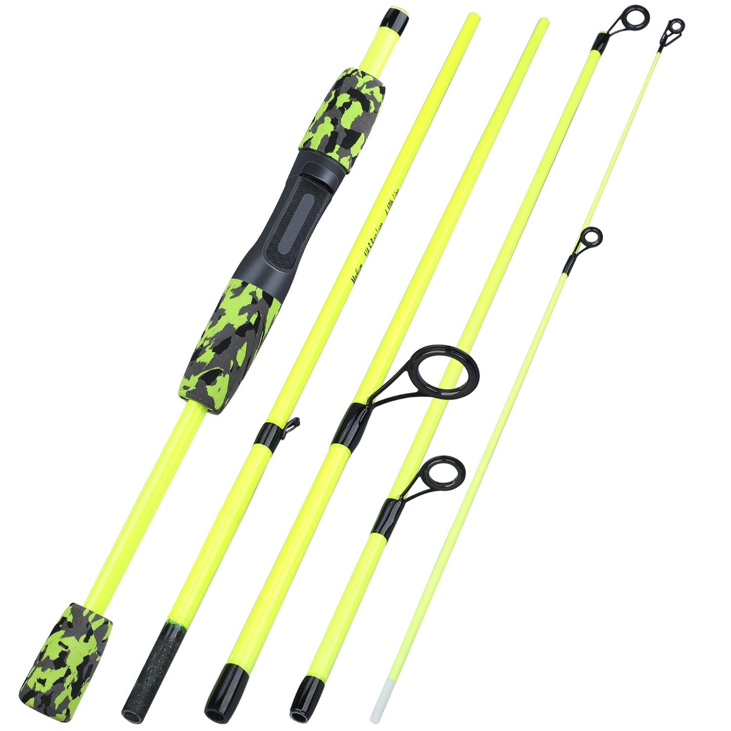 Sougayilang 1.7m/1.66m Portable 5 Section Travel Fishing Rod Ultralight Weight EVA Handle Spinning/Casting Fishing Pole Fishing